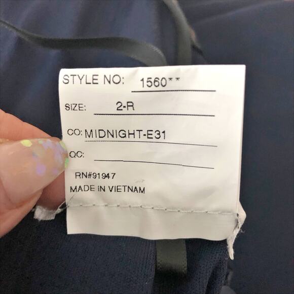 AFTER SIX 1560 Off-the-Shoulder Long Dress 2R Midnight Blue Gown Formal NWOT - Picture 13 of 13